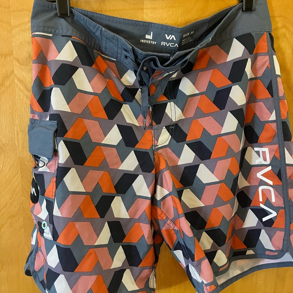 RVCA Men's Geometric Swim Shorts - Multicolor